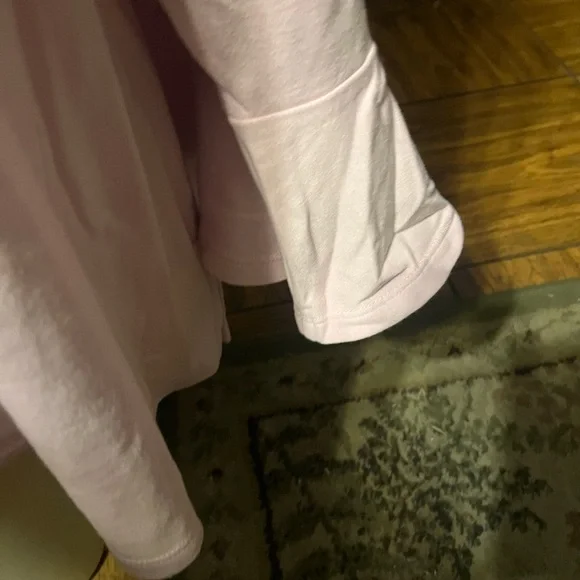 Chic Pink Crochet Detail Long Sleeve Top - Picture 2 of 4